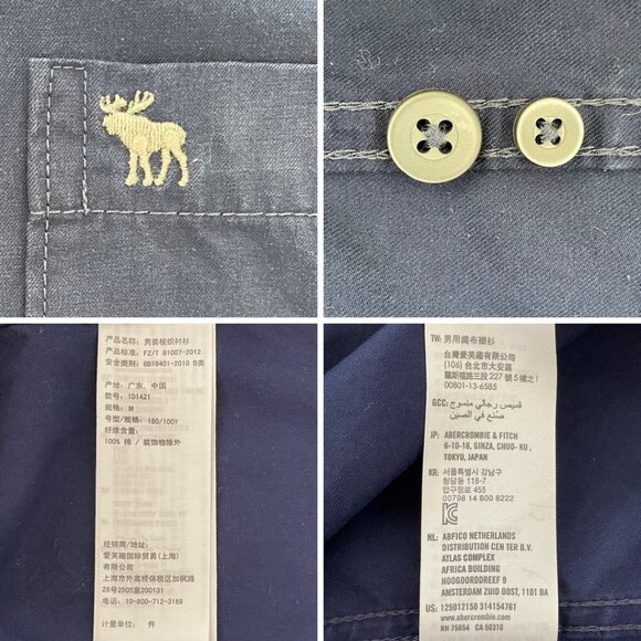 Men's Navy Blue Short Sleeve Shirt - Picture 13 of 14